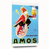 AMOS Pils Beer Poster: Retro King Advertising Wall Art