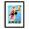 AMOS Pils Beer Poster: Retro King Advertising Wall Art