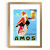 AMOS Pils Beer Poster: Retro King Advertising Wall Art