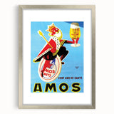AMOS Pils Beer Poster: Retro King Advertising Wall Art