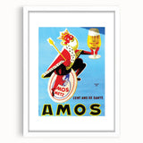 AMOS Pils Beer Poster: Retro King Advertising Wall Art