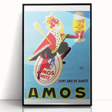 AMOS Pils Beer Poster: Retro King Advertising Wall Art