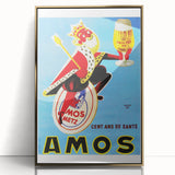 AMOS Pils Beer Poster: Retro King Advertising Wall Art