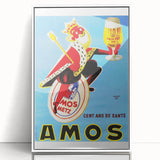 AMOS Pils Beer Poster: Retro King Advertising Wall Art