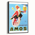 AMOS Pils Beer Poster: Retro King Advertising Wall Art