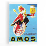 AMOS Pils Beer Poster: Retro King Advertising Wall Art