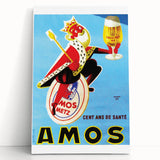AMOS Pils Beer Poster: Retro King Advertising Wall Art