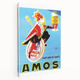 AMOS Pils Beer Poster: Retro King Advertising Wall Art