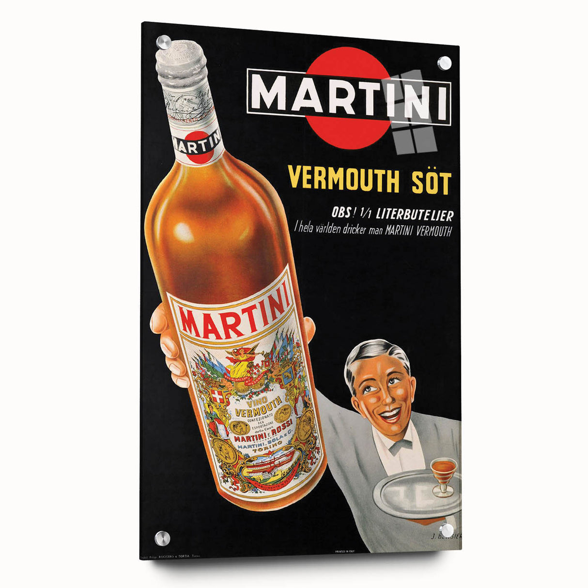 Vintage Martini Vermouth Poster: Retro Advertising Wall Art