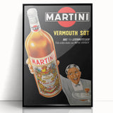 Vintage Martini Vermouth Poster: Retro Advertising Wall Art