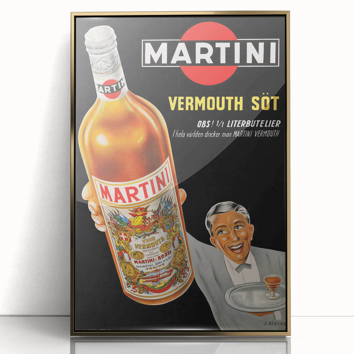 Vintage Martini Vermouth Poster: Retro Advertising Wall Art
