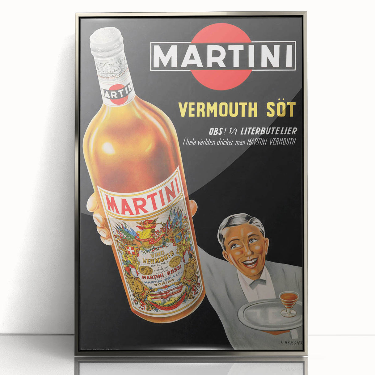 Vintage Martini Vermouth Poster: Retro Advertising Wall Art
