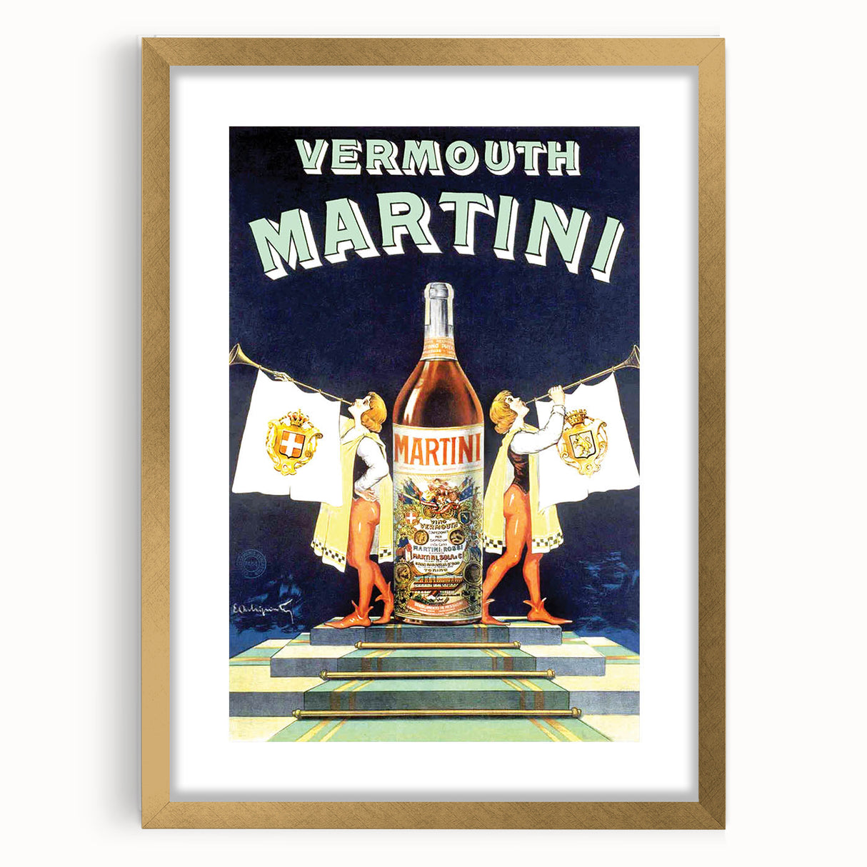 Vintage Martini Vermouth Poster: Retro Advertising Wall Art