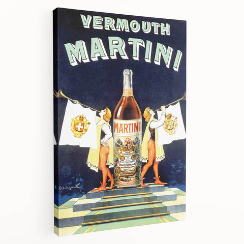 Vintage Martini Vermouth Poster: Retro Advertising Wall Art