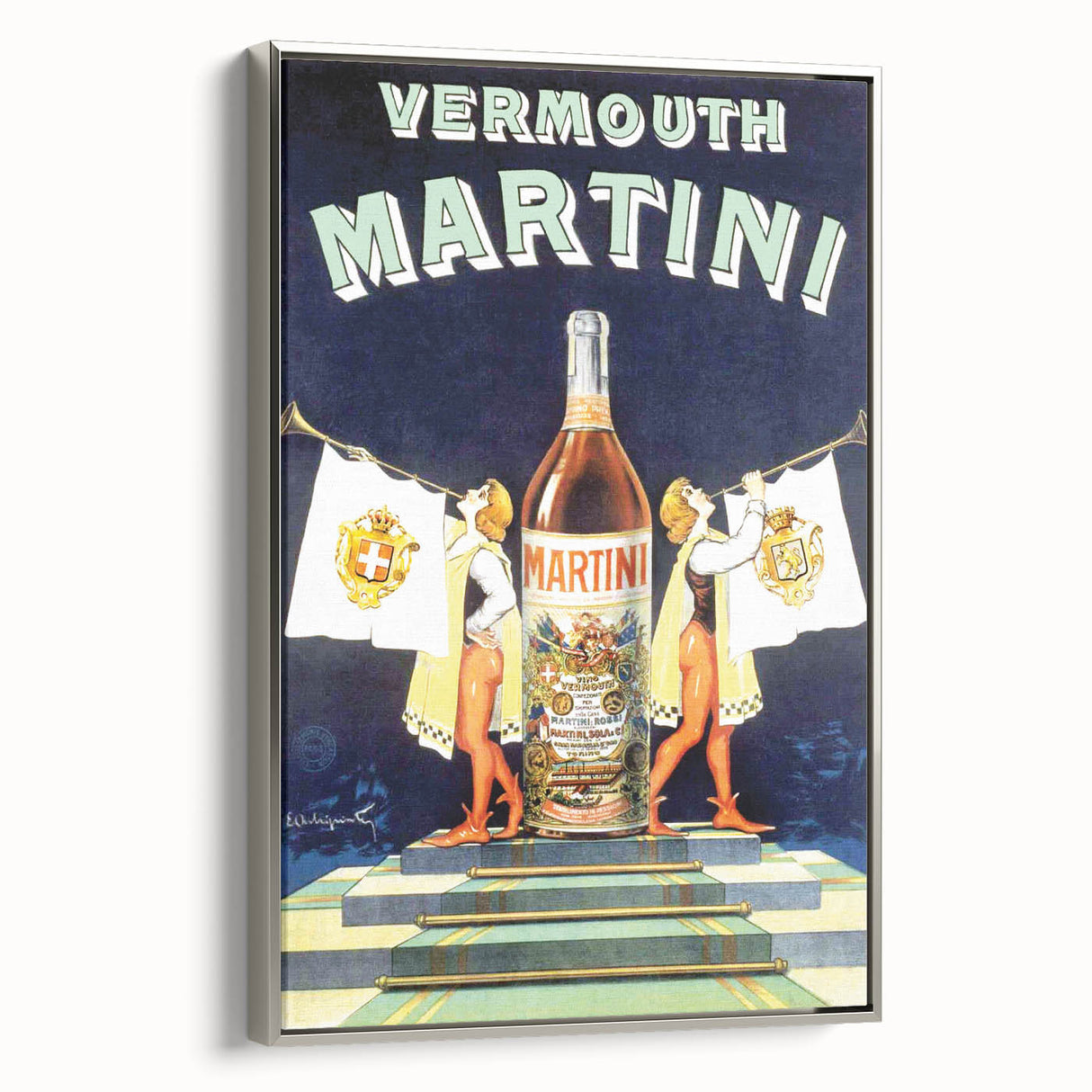 Vintage Martini Vermouth Poster: Retro Advertising Wall Art