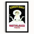 Vintage Martini Vermouth Bianco Poster: Retro Advertising Wall Art