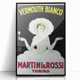 Vintage Martini Vermouth Bianco Poster: Retro Advertising Wall Art