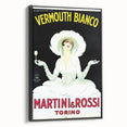 Vintage Martini Vermouth Bianco Poster: Retro Advertising Wall Art