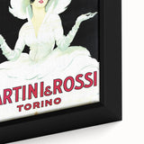 Vintage Martini Vermouth Bianco Poster: Retro Advertising Wall Art