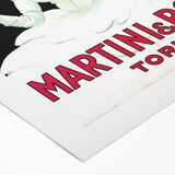 Vintage Martini Vermouth Bianco Poster: Retro Advertising Wall Art