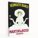 Vintage Martini Vermouth Bianco Poster: Retro Advertising Wall Art