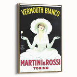 Vintage Martini Vermouth Bianco Poster: Retro Advertising Wall Art