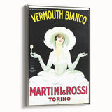 Vintage Martini Vermouth Bianco Poster: Retro Advertising Wall Art