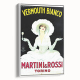 Vintage Martini Vermouth Bianco Poster: Retro Advertising Wall Art