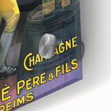 Vintage Champagne Massé Père & Fils Poster: Retro Advertising Art