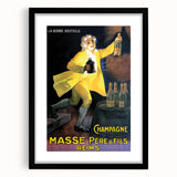 Vintage Champagne Massé Père & Fils Poster: Retro Advertising Art