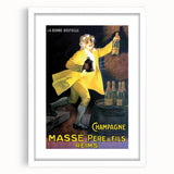 Vintage Champagne Massé Père & Fils Poster: Retro Advertising Art