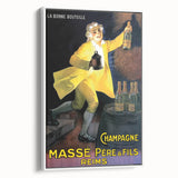 Vintage Champagne Massé Père & Fils Poster: Retro Advertising Art