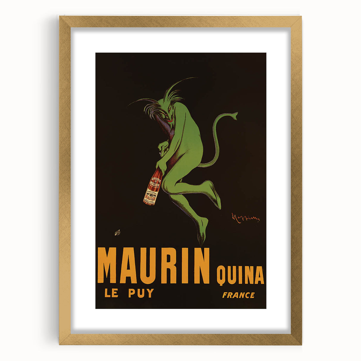 Vintage Maurin Quina Poster: Retro Liqueur Advertising Wall Art