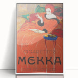 Vintage Mekka Cigarettes Poster: Retro Advertising Wall Art