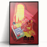 Classic Vintage MEM Perfume Advertising Poster - Retro Wall Art