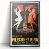 Vintage Advertising Poster – Retro Mercurey Kina Drink Ad