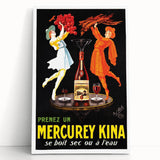Vintage Advertising Poster – Retro Mercurey Kina Drink Ad