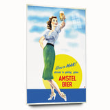 Amstel Bier Vintage Poster: Retro Beer Advertisement Wall Art