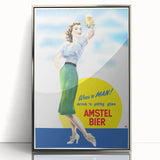 Amstel Bier Vintage Poster: Retro Beer Advertisement Wall Art
