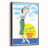 Amstel Bier Vintage Poster: Retro Beer Advertisement Wall Art