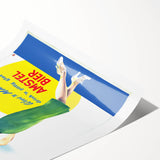 Amstel Bier Vintage Poster: Retro Beer Advertisement Wall Art