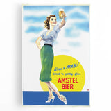Amstel Bier Vintage Poster: Retro Beer Advertisement Wall Art