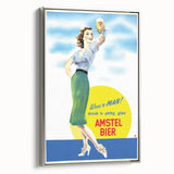 Amstel Bier Vintage Poster: Retro Beer Advertisement Wall Art