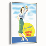 Amstel Bier Vintage Poster: Retro Beer Advertisement Wall Art