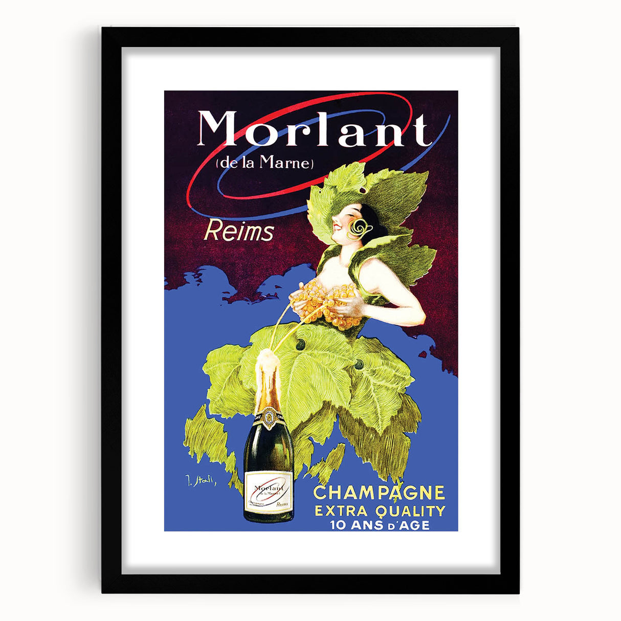 Vintage Morlant Champagne Ad – Retro French Poster Wall Art