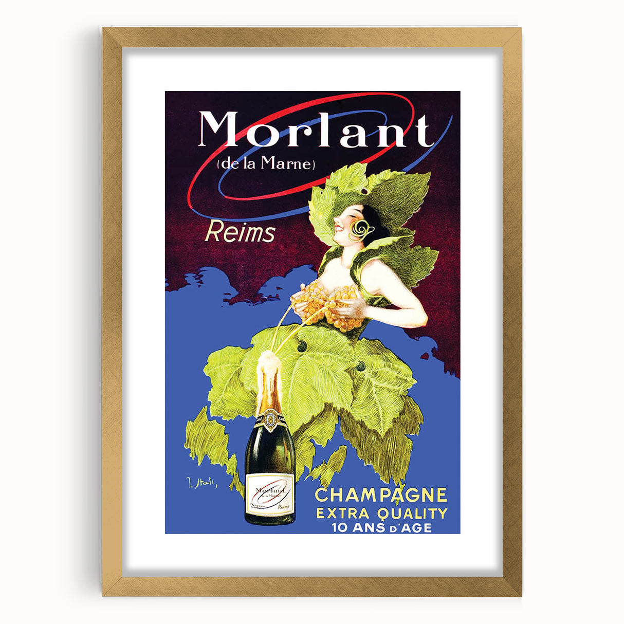 Vintage Morlant Champagne Ad – Retro French Poster Wall Art