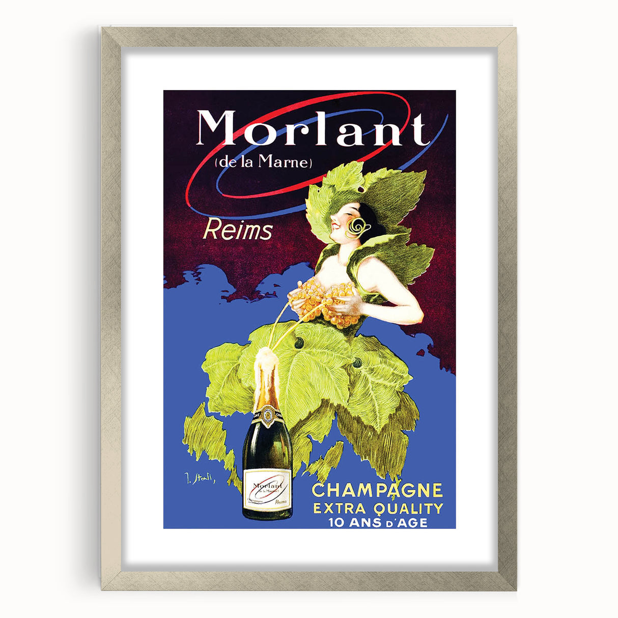 Vintage Morlant Champagne Ad – Retro French Poster Wall Art