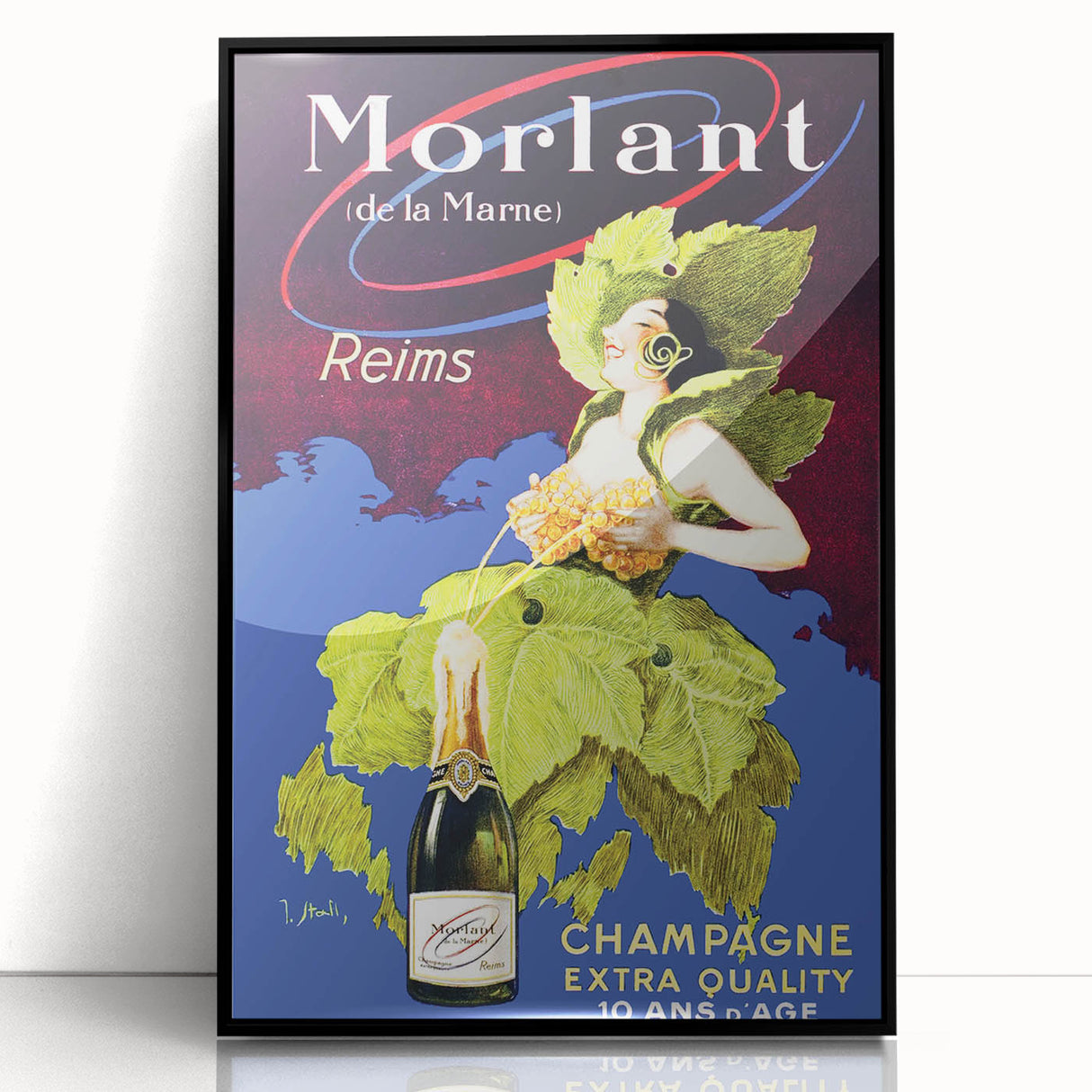 Vintage Morlant Champagne Ad – Retro French Poster Wall Art