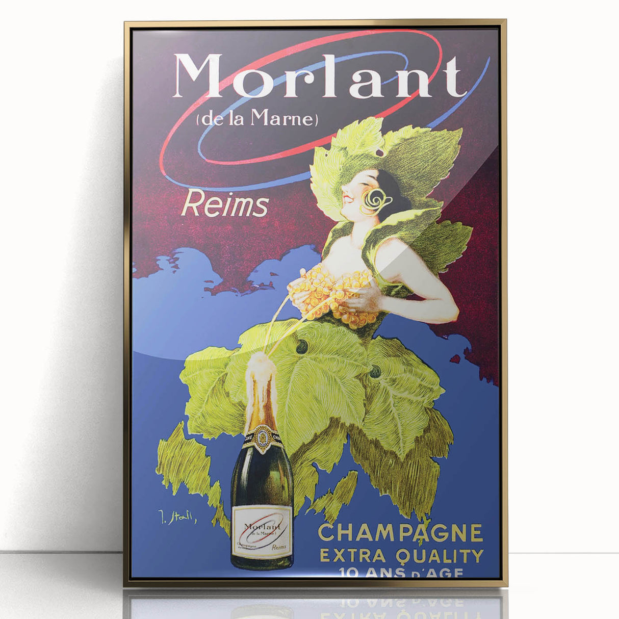 Vintage Morlant Champagne Ad – Retro French Poster Wall Art