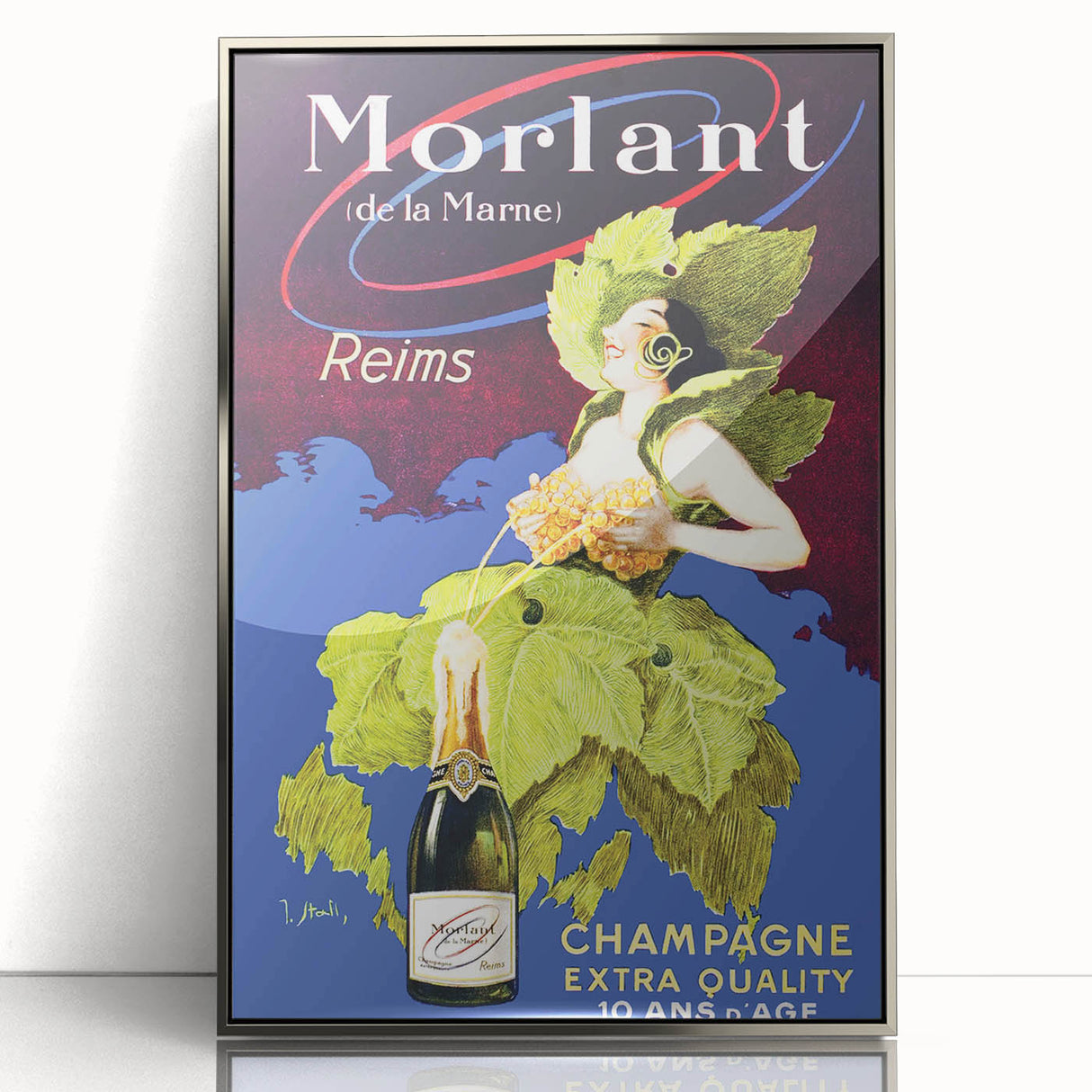 Vintage Morlant Champagne Ad – Retro French Poster Wall Art